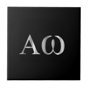 Greek Letter- Alpha and Omega Tile