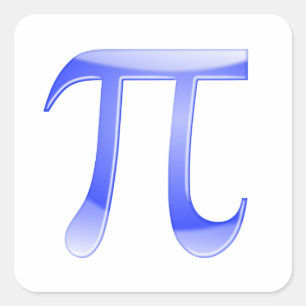 Greek Letter Pi Symbol Square Sticker