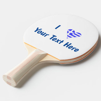Greek Love Flag Heart Personalized Ping Pong Paddle