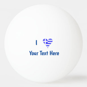 Greek Love Heart Flag Personalized Ping Pong Ball