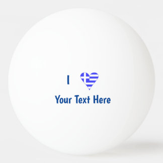 Greek Love Heart Flag Personalized Ping Pong Ball