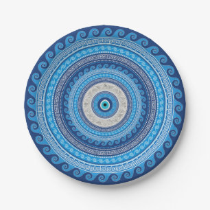 Greek Mati Mataki - Matiasma Evil Eye ornament #2 Paper Plate