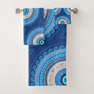 Greek Mati Mataki - Matiasma Evil Eye ornament Bath Towel Set