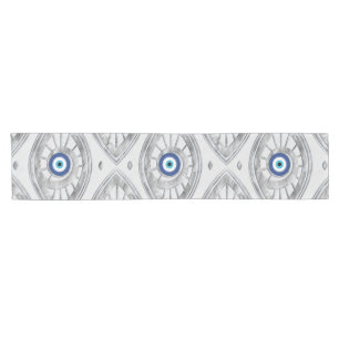 Greek Mati Mataki - Matiasma Evil Eye Pattern #3 Short Table Runner