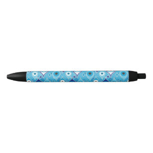 Greek Mati Mataki - Matiasma Evil Eye pattern Black Ink Pen