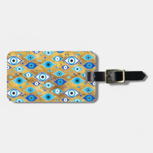 Greek Mati Mataki - Matiasma Evil Eye pattern Luggage Tag