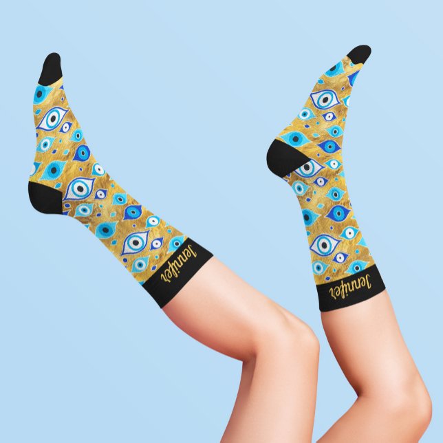 Greek Mati Mataki - Matiasma Evil Eye pattern Socks (Creator Uploaded)