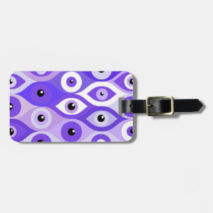 Greek Mati Mataki - Matiasma Evil Eye purples Luggage Tag