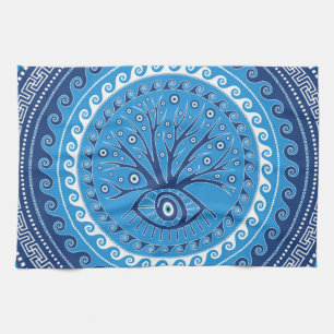 Greek Mati Mataki - Matiasma Evil Eye Tree Kitchen Towel