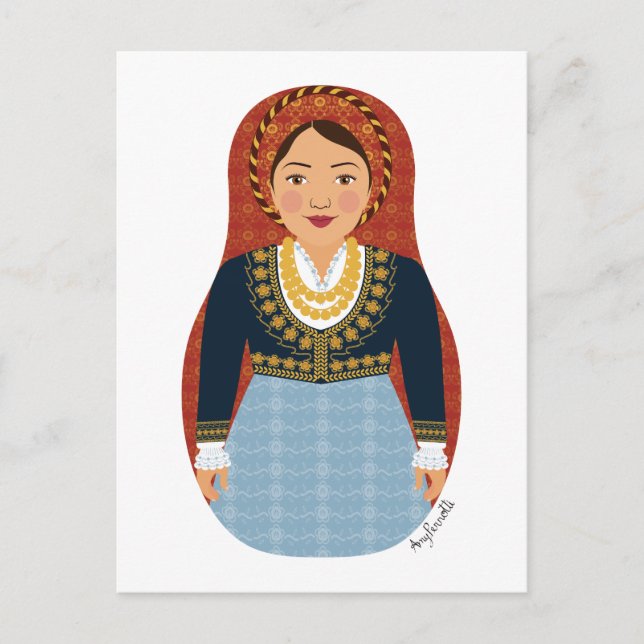 Greek Matryoshka Postcard (Front)
