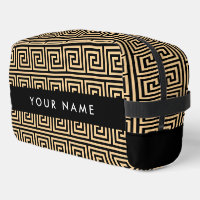 Greek Meander Key Brown, Your Name, Personalize