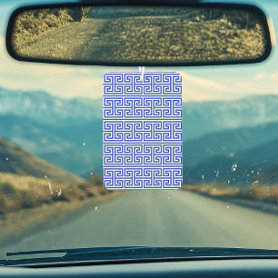 Greek Meander Key Square H Pattern Blue Air Freshener
