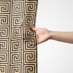 Greek Meander Key Squares Pattern Brown Scarf<br><div class="desc">Elegant,  stylish and sophisticated Greek pattern in brown and black colour. Modern and trendy gift,  perfect for the Mediterranean lover in your life.</div>