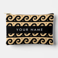 Greek Meander Key, Wave Key, Brown, Your Name