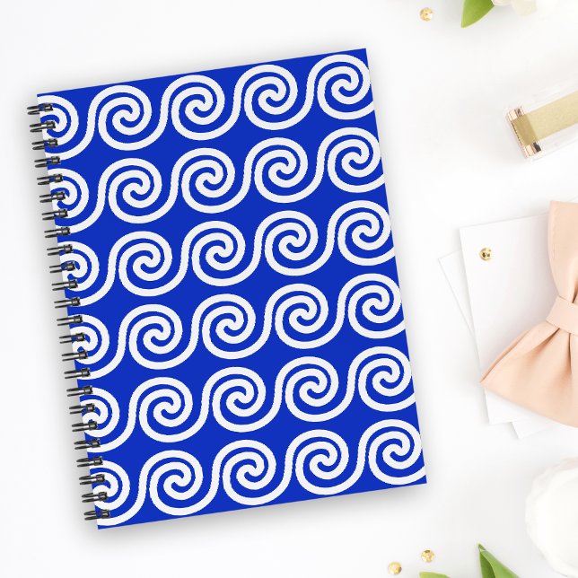 Greek Meander Key Waves Pattern Blue Planner (Creator Uploaded)
