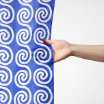 Greek Meander Key Waves Pattern Blue Scarf<br><div class="desc">Elegant,  stylish and sophisticated Greek pattern in blue and white colour. Modern and trendy gift,  perfect for the Mediterranean lover in your life.</div>