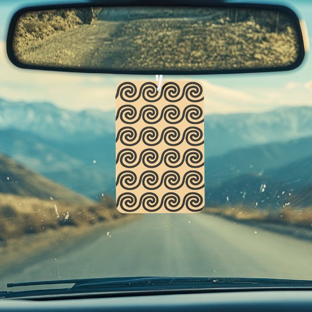 Greek Meander Key Waves Pattern Brown Air Freshener (Creator Uploaded)