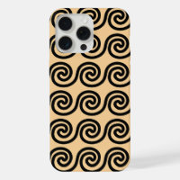 Greek Meander Key Waves Pattern Brown