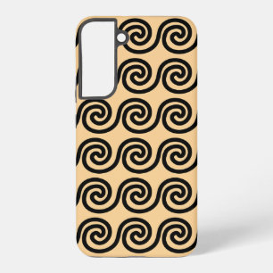 Greek Meander Key Waves Pattern Brown Samsung Galaxy Case