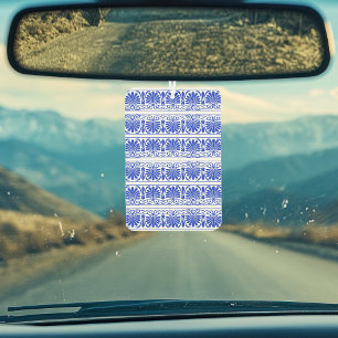 Greek Mediterranean Arabesque Pattern Blue Air Freshener