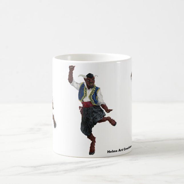 Greek Minotaurs Dancing Fantasy Art Coffee Cup (Center)