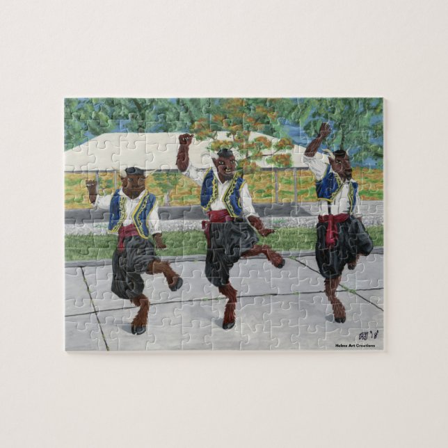 Greek Minotaurs Dancing Small Fantasy Puzzle (Horizontal)
