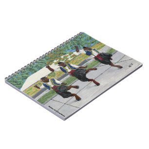 Greek Minotaurs Dancing Spiral Notebook