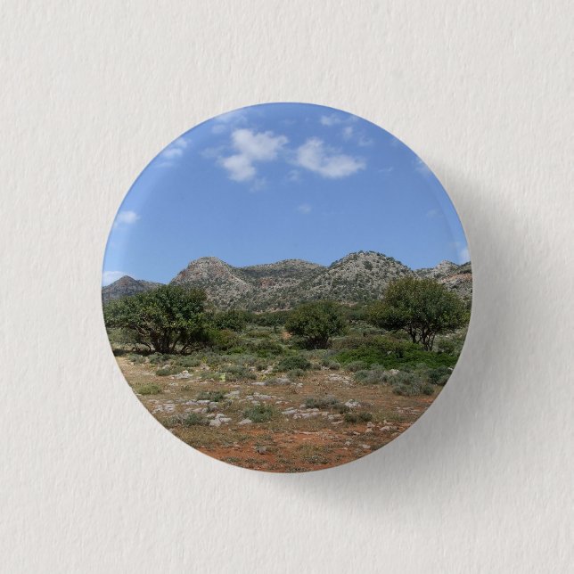 Greek Mountain View Button / Badge (Front)