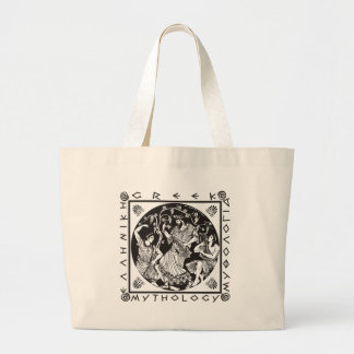 Greek Mythology - Black Large Tote Bag
