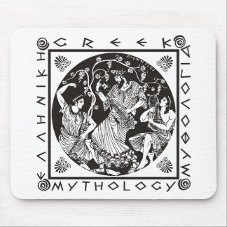 Greek Mythology - Black Mouse Pad