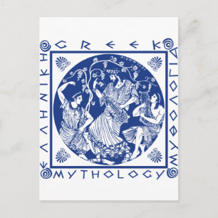 Greek Mythology - Blue Postcard