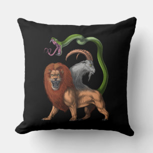 Greek Mythology Chimera Throw Pillow