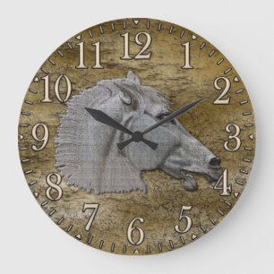 Greek Mythology Classical Horse Head Large Clock