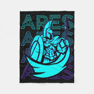 Greek Mythology Gifts Ares Greek God War Retro Are Fleece Blanket