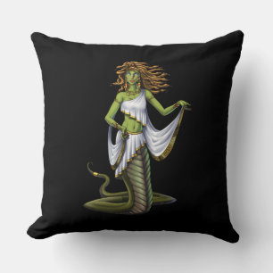 Greek Mythology Goddess Medusa Throw Pillow
