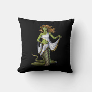 Greek Mythology Goddess Medusa Throw Pillow