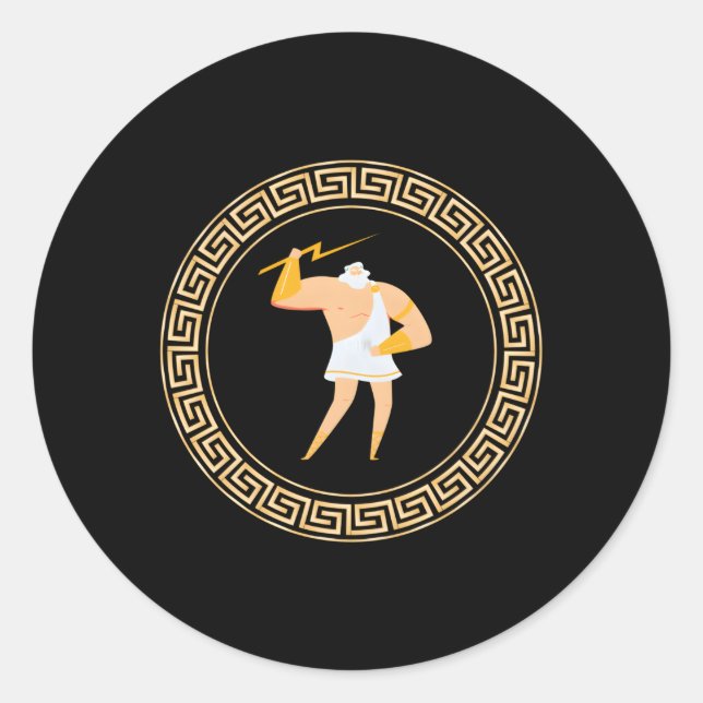 Greek Mythology Gods Ancient Greece Classic Round Sticker (Front)