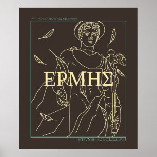 Greek Mythology Hermes God Ancient Greece Poster