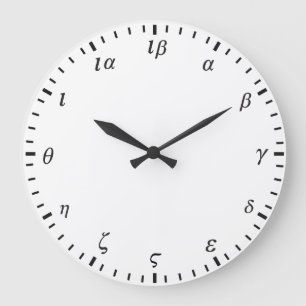 Greek numbers large clock