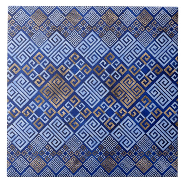 Greek Ornament with Meander Key Tile (Front)