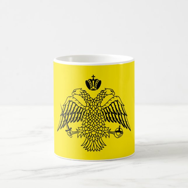 Greek Orthodox Church flag Mount Athos religious Coffee Mug (Center)