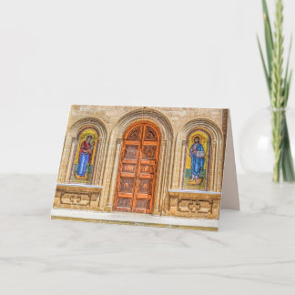 greek orthodox church greeting card