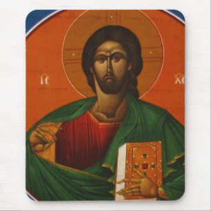 GREEK ORTHODOX ICON JESUS CHRIST MOUSE PAD