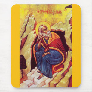 Greek orthodox icon of Prophet Elijah Mouse Pad