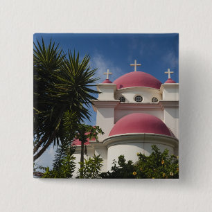 Greek Orthodox Monastery 2 Inch Square Button