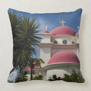 Greek Orthodox Monastery Throw Pillow