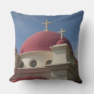 Greek Orthodox Monastery Throw Pillow