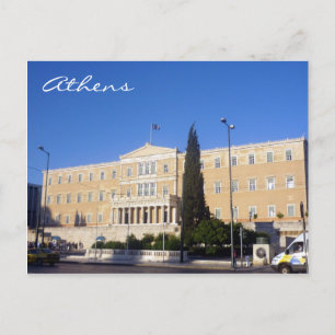 greek parliament postcard