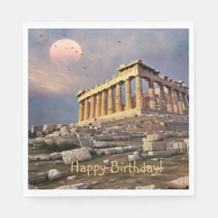 Greek Parthenon Birthday Napkin