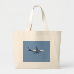 Greek Passenger Jet Large Tote Bag